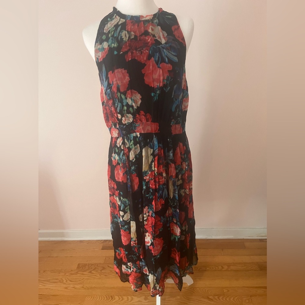 Anthropologie sleeveless midi dress